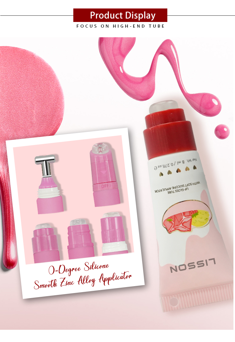 Lip Gloss Tube With Super Soft Silicone Applicator Lip Gloss Tube With Super Soft Silicone Applicator