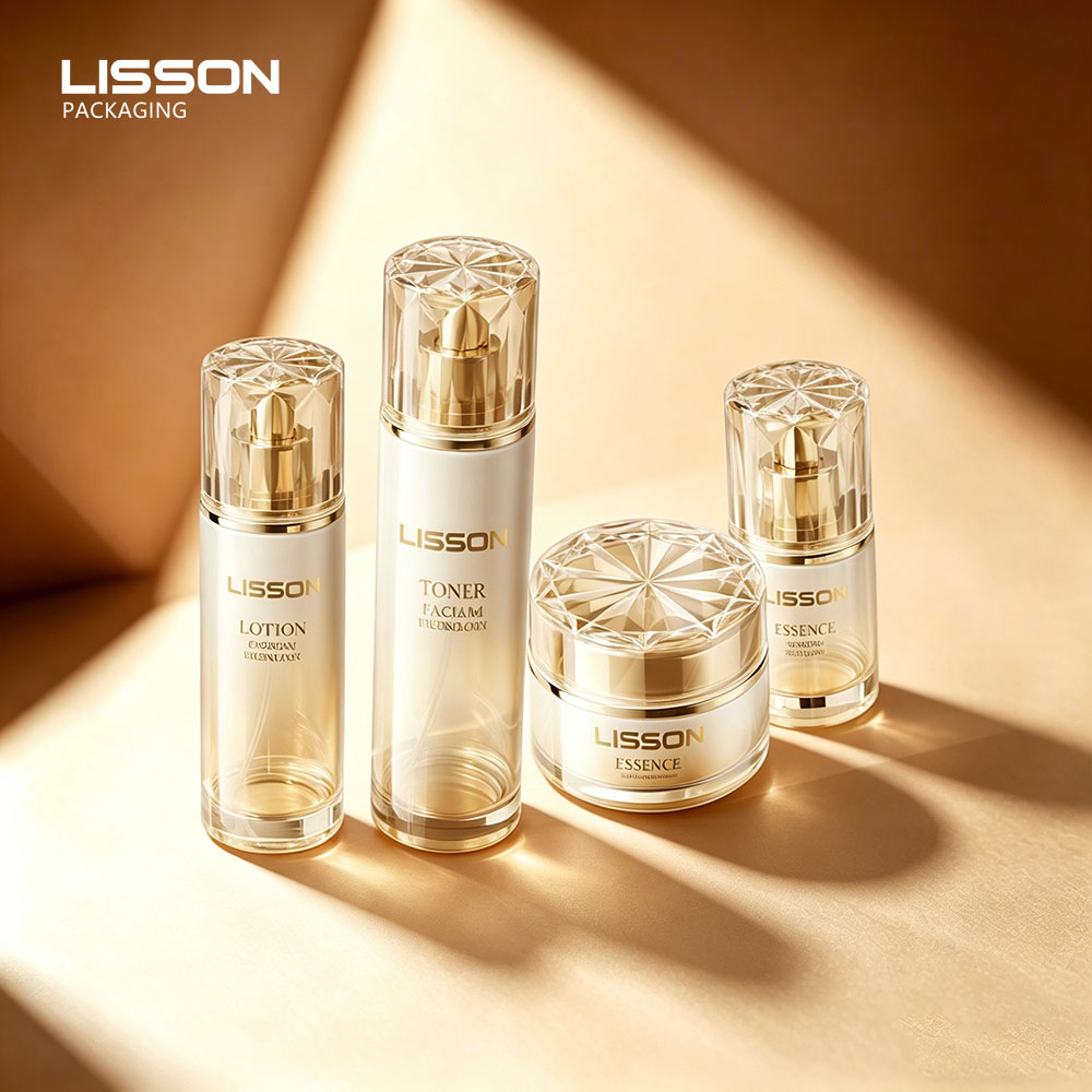 Premium skincare pump bottle set