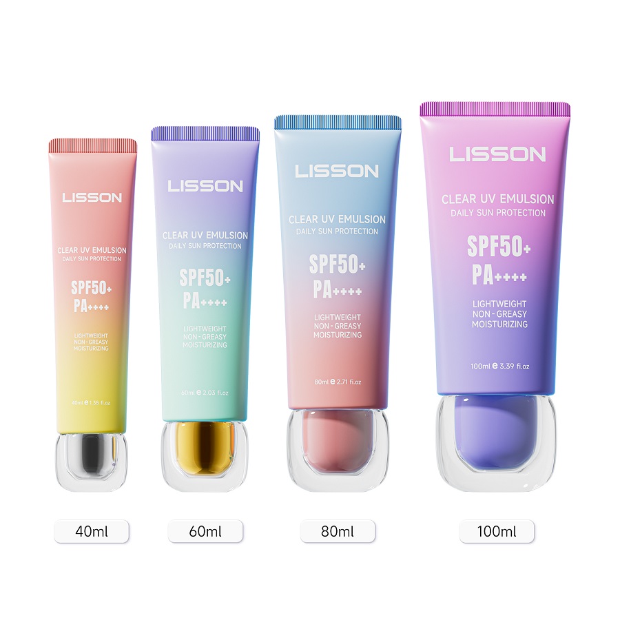Multiple capacity cosmetic tube design 40ml 60ml 80ml and 100ml