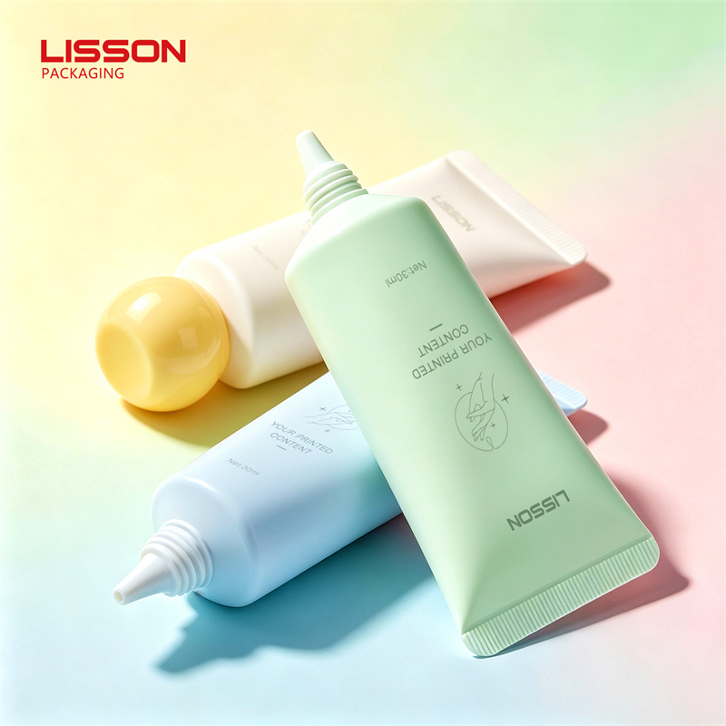 Cosmetic Nozzle Tube with Dome Screw Cap