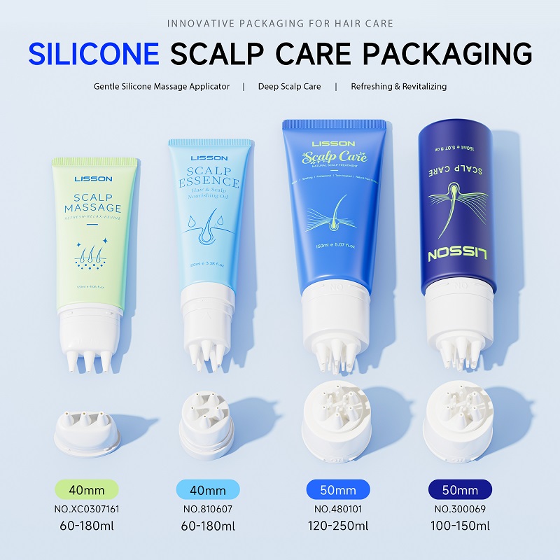 Scalp care squeeze tube packaging series for serums and hair treatments