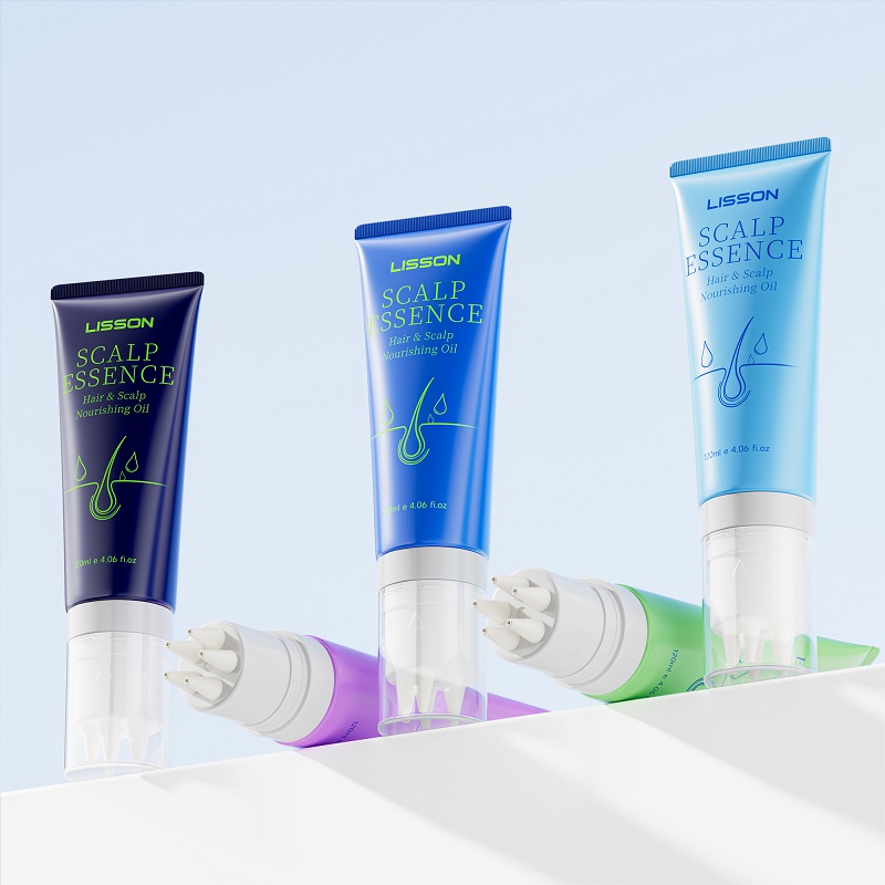 D40 scalp essence squeeze tube packaging and box presentation