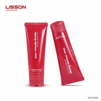 Tubes cosmétiques avec bouchon à interrupteur rotatif