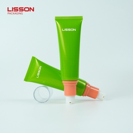 Cosmetic Plastic Squeeze Tube With Pump Cap