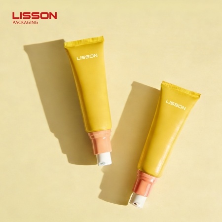 Cosmetic Plastic Squeeze Tube With Pump Cap