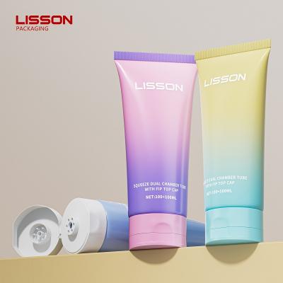 50mm Dual Chamber Cosmetic Tube With Flip Cap