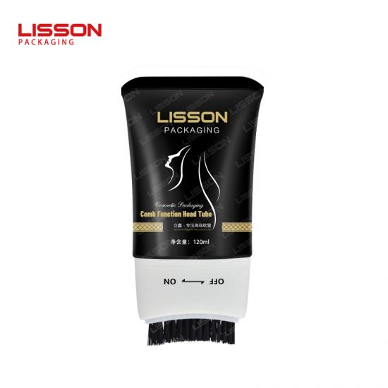 tube en polyéthylène pour soins capillaires et coloration avec applicateur à brosse