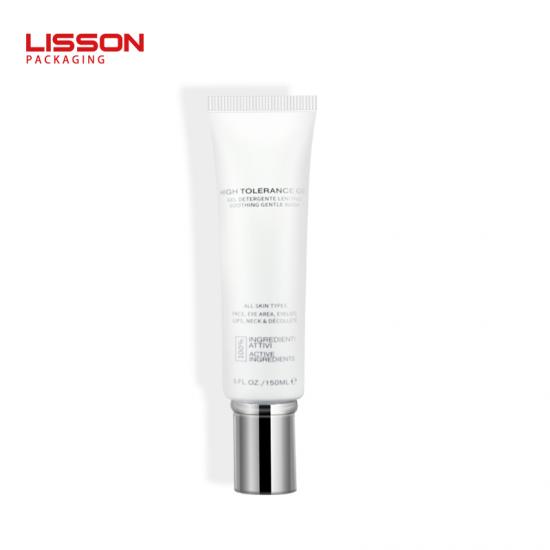 Tube pompe à maquillage compressible vide
