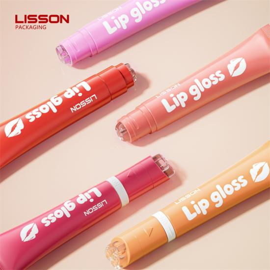 Emballage de tubes de gloss à lèvres avec applicateur en silicone premium