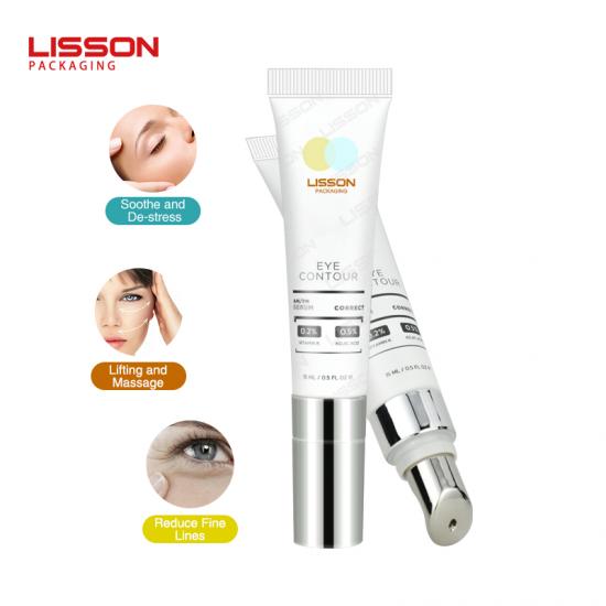 D19 Tube de crème pour les yeux avec embout applicateur incurvé en alliage de zinc