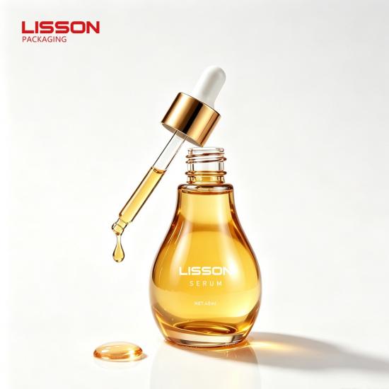 Flacon compte-gouttes en verre personnalisé en forme d'ampoule