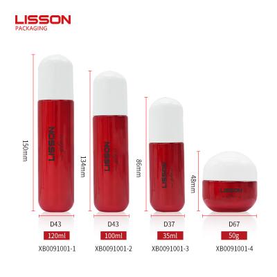 Luxury skincare glass bottle set